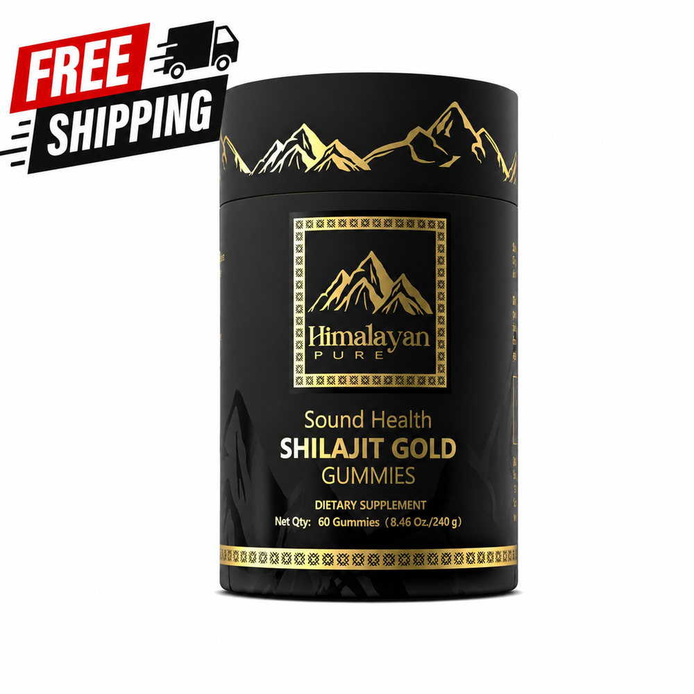 Sound Health Shilajit Gold Gummies 3000mg Ashwagandha Ginseng 60 Count
